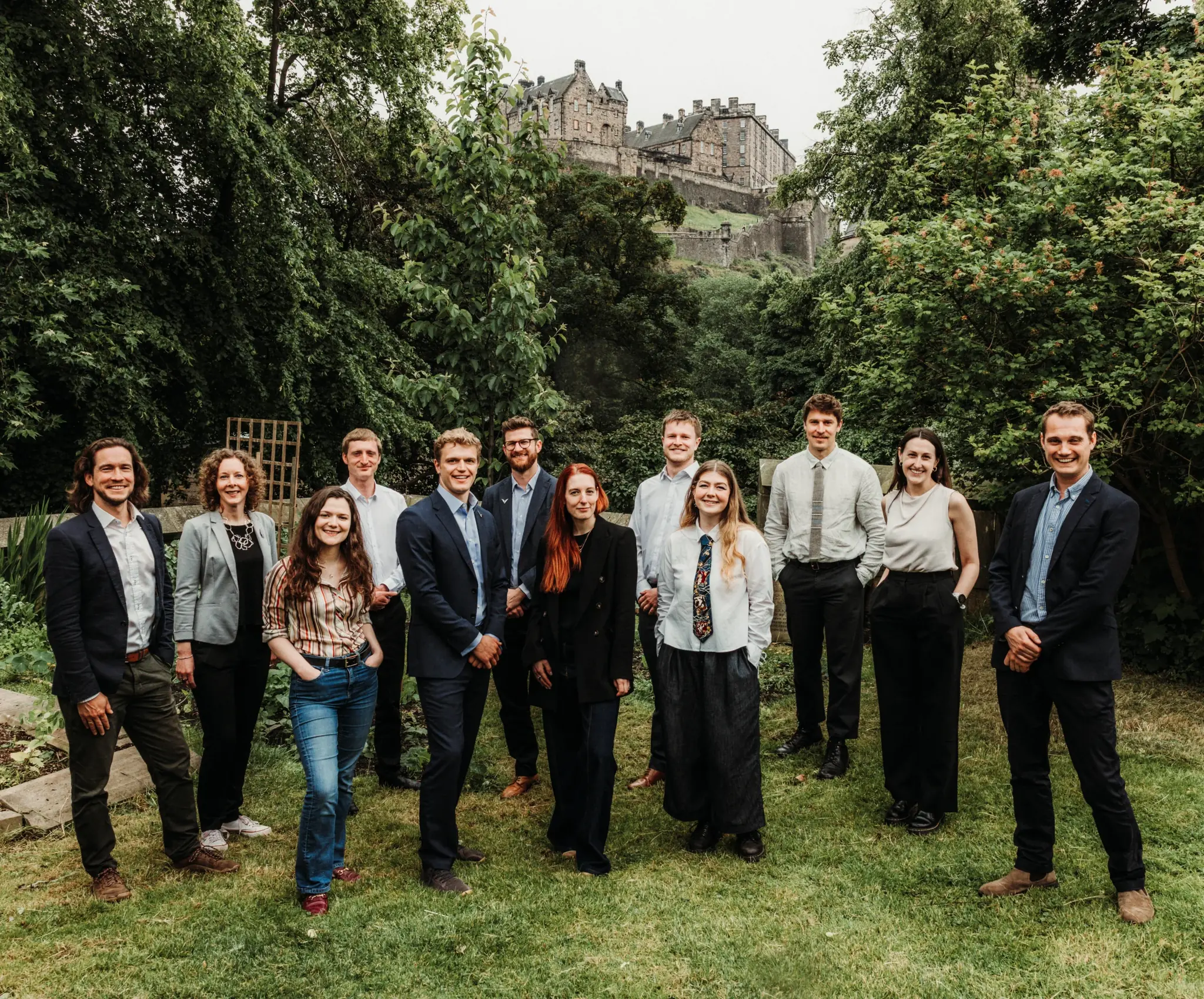 The TownRock Energy team pictured below Edinburgh Castle